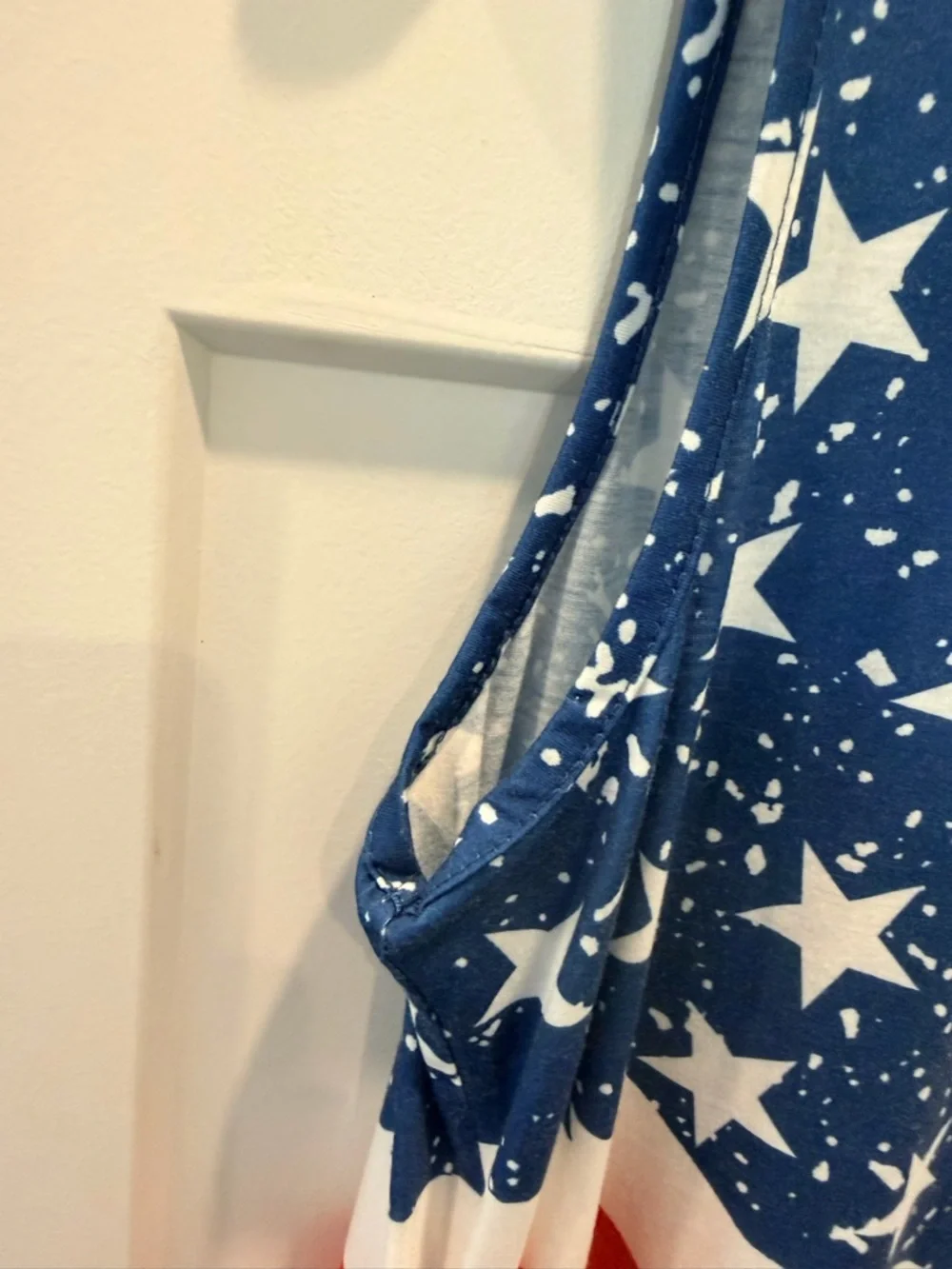 American Flag Dress Large Patriotic Tank Dress Red White Blue USA Summer